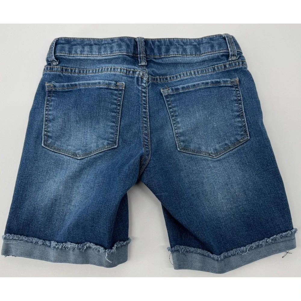 Girls Denim Shorts Lot SO & Justice Blue Casual Distressed Cuffed Stretch Sz 10